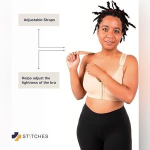 Post surgery Bra - Women’s postoperative compression bra front closure